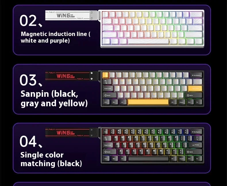 Aula Win60/Win68 Magnetic Switch Gaming Keyboard with 8K Polling