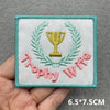 Pink Embroidered Iron-On Letter Patches for Clothing & Accessories