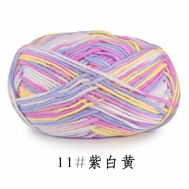 Section-Dyed Milk Cotton Yarn for Knitting and Crochet