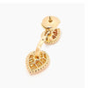 Detachable Double-Eye Gold Plated Stud Earrings