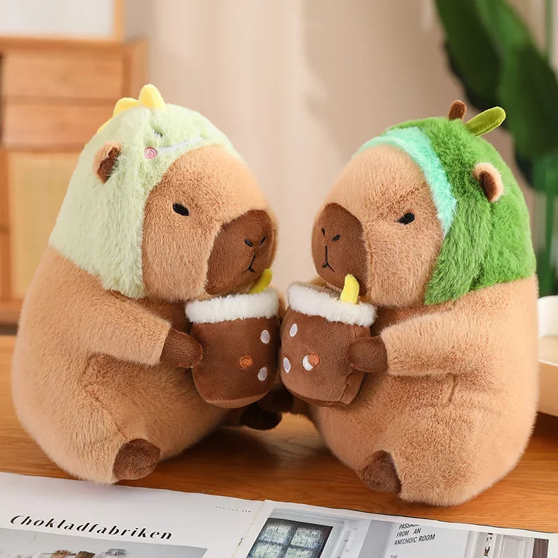 Cute Turtle Backpack Capybara Plush Toy Set
