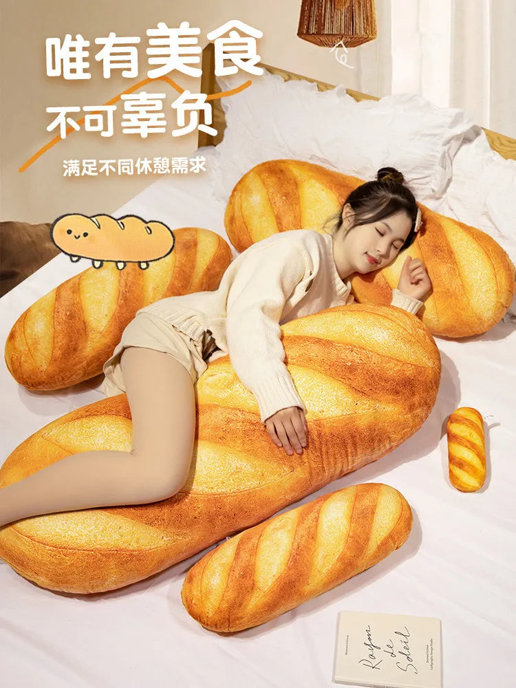 Baguette Bread Plush Pillow | Funny Food Shaped Cushion