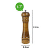 Wooden Pepper Mill with Adjustable Coarseness