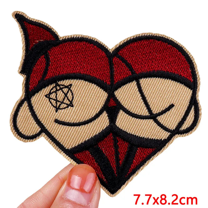 Encouraging Embroidered Iron-On Patches for Jackets, Jeans & Bags