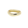 Wavy Stackable Gold-Plated Ring with Cubic Zirconia