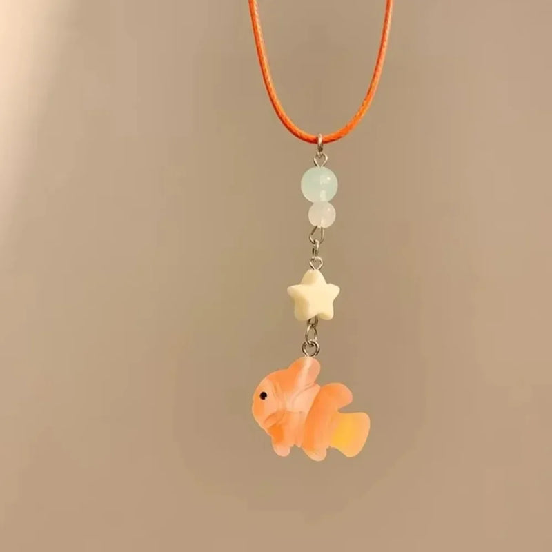Cute Cartoon Fish Pendant Necklace