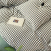 Green Plaid 3-Piece Duvet Cover Set
