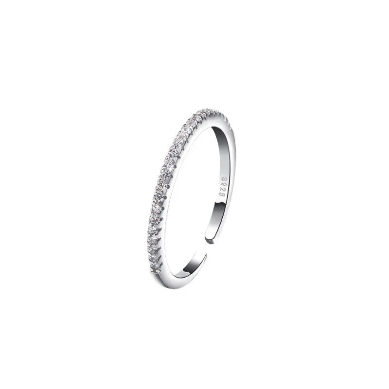 Bagues en Argent Sterling Ajustables avec Zircon