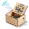 Hand-Cranked Wooden Music Box - 'You Are My Sunshine' Melody