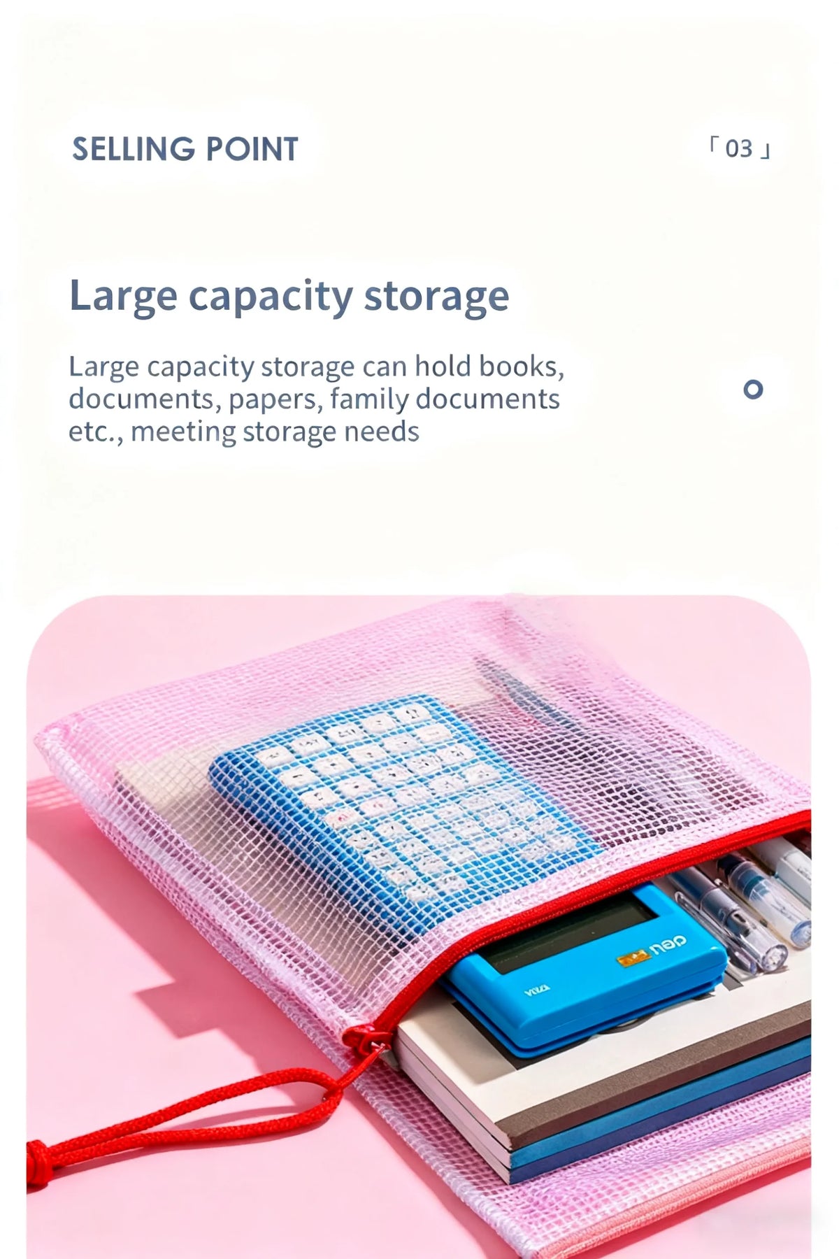Clear Waterproof Zipper Document Organizer