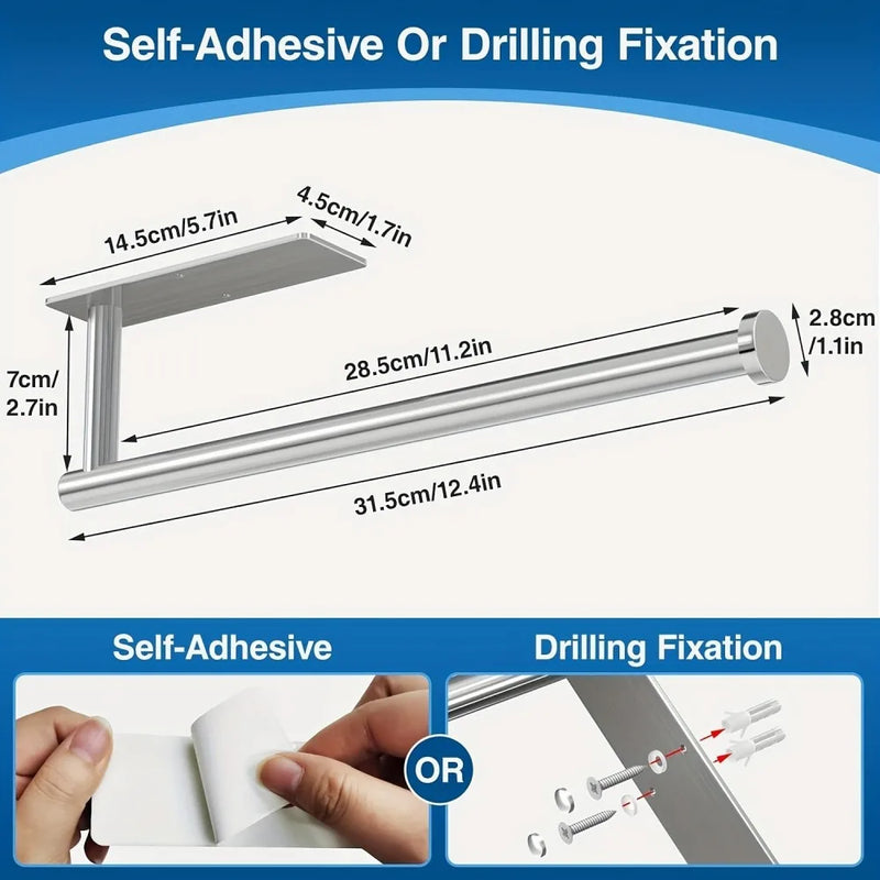 Stainless Steel Under-Cabinet Paper Towel Holder