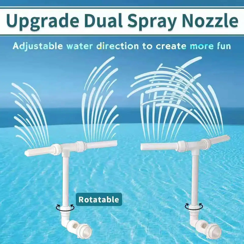 Adjustable Dual-Stream Pool Water Fountain