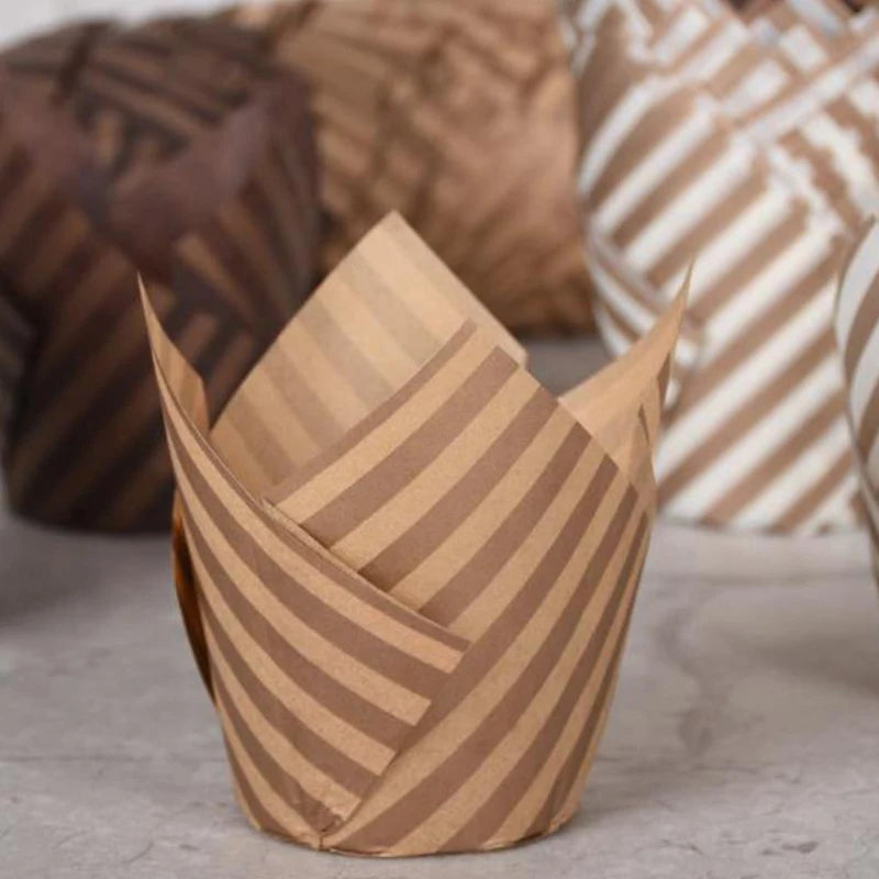 Tulip Cupcake Liners (50-Pack) – Food-Grade Baking Cups for Muffins & Cupcakes