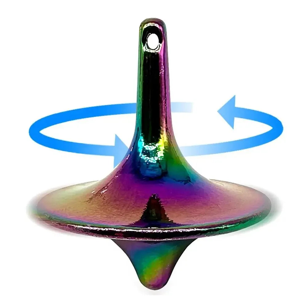 Silver Metal Fidget Spinning Top Gyroscope for Stress Relief
