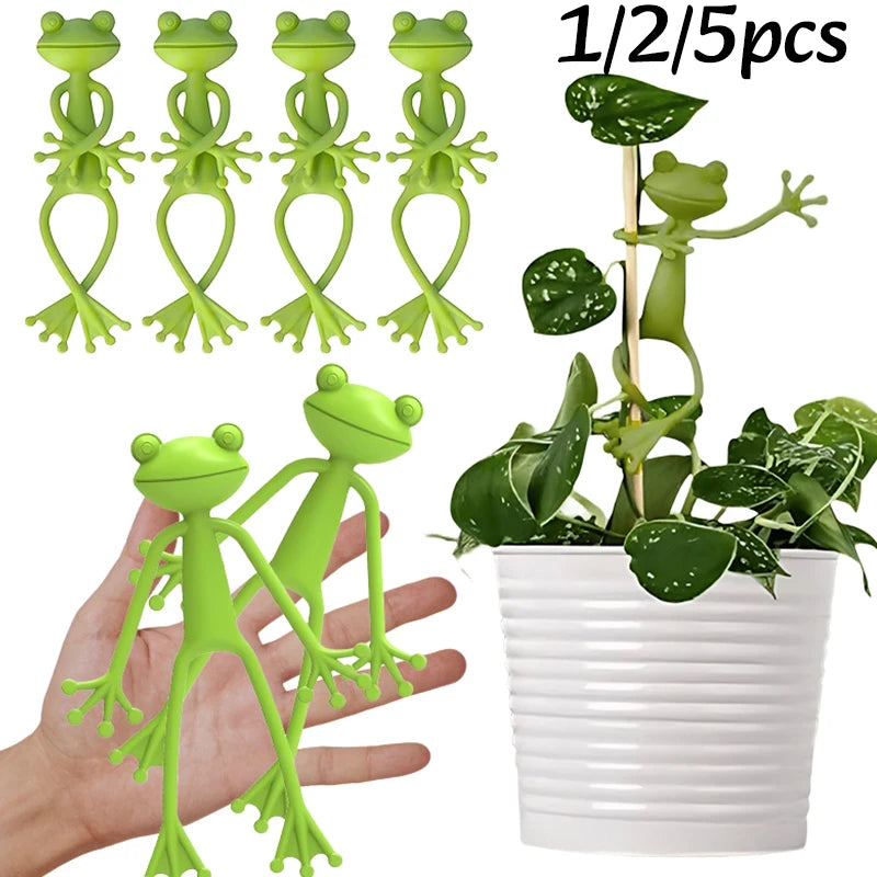 Frog-Shaped Plant Support & Vine Climbing Holder Set