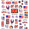 Patriotic American Flag Nail Art Stickers
