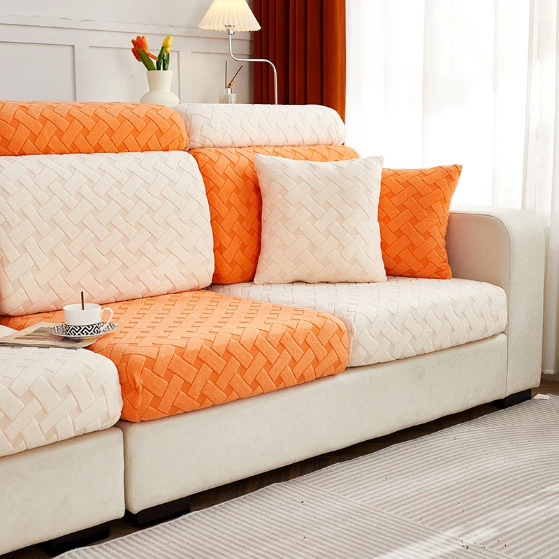 Jacquard Plush Sofa Cover