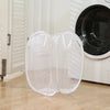 Collapsible Mesh Laundry Basket with Handles