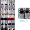 Over-the-Door Hanging Shoe Organizer with Mesh Pockets