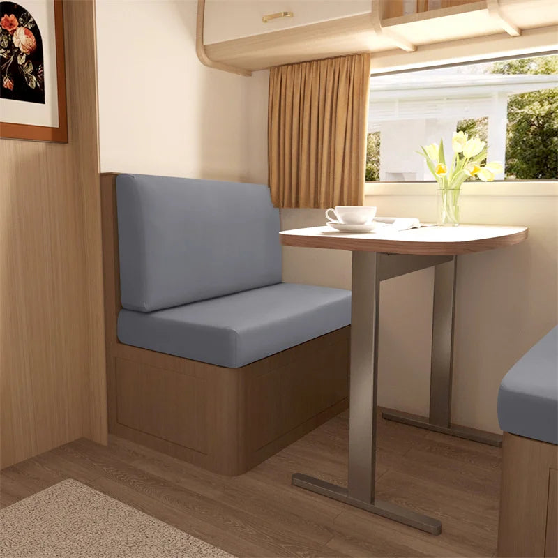 Stretchable RV Dinette Cushion Cover Set - 2 Piece Bench & Backrest Protector