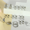 Moon-Shaped Stainless Steel Flatback Earrings