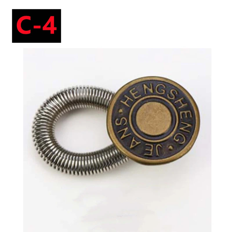 Metal Waistband Extender Buttons for Jeans and Pants