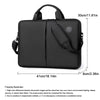 Black men's business commuter laptop briefcase with shoulder strap and padded design