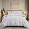 Tufted Boho Chic Duvet Cover Set with Textured Microfiber