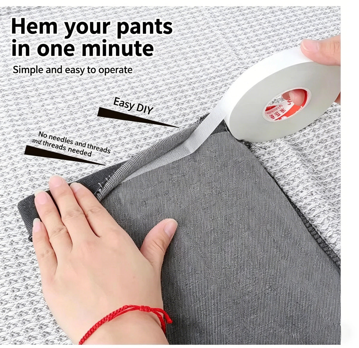 No-Sew Fabric Tape for Instant Hems & Repairs