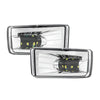 Clear LED fog light assembly for Chevy Silverado, Tahoe, Suburban, and GMC Yukon vehicles