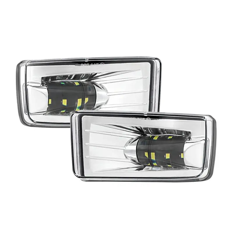 Clear LED fog light assembly for Chevy Silverado, Tahoe, Suburban, and GMC Yukon vehicles