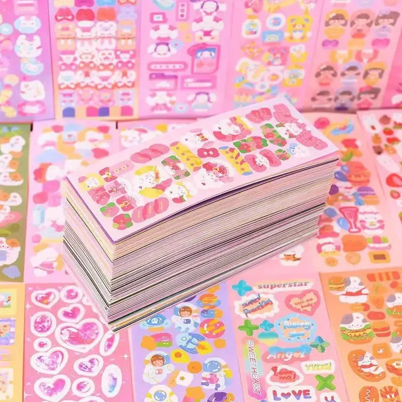 Kawaii Laser Sticker Pack for Scrapbooking and DIY Crafts