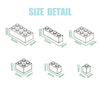 10-Piece 1x6 Building Brick Plates for Creative Construction Sets