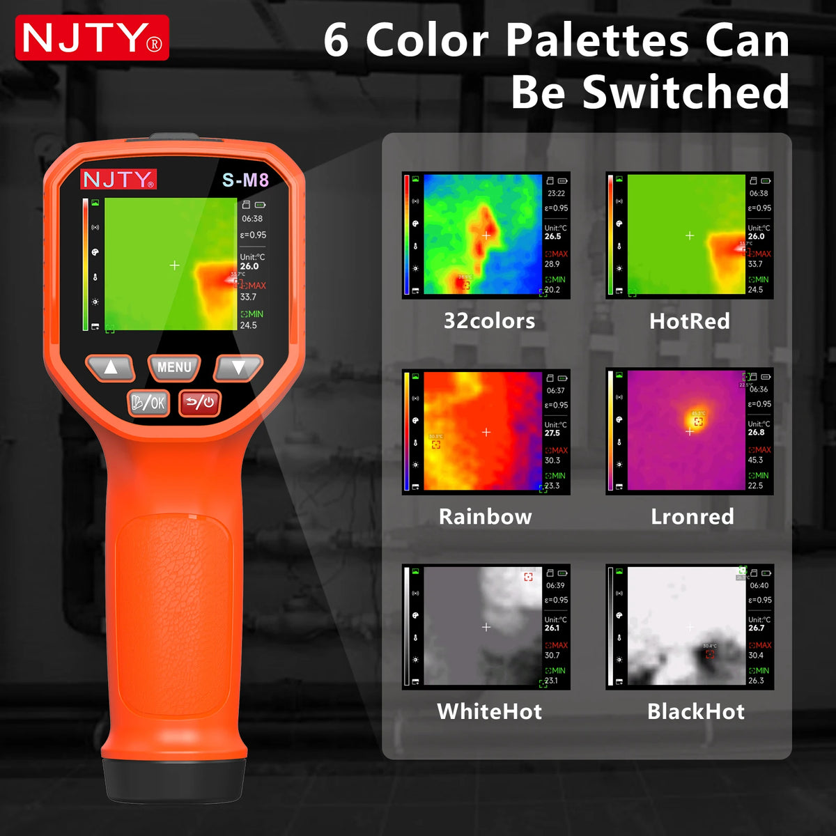 Handheld Infrared Thermal Imager with Dual-Light Fusion (Range -20°C to 800°C)