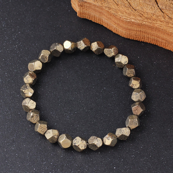 Natürlicher Pyrit & Chalkopyrit Steinarmband