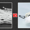 Comparison of reusable fluorescent cable ties and a similar cord management tool.