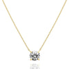 Dainty Crystal Solitaire Choker Necklace