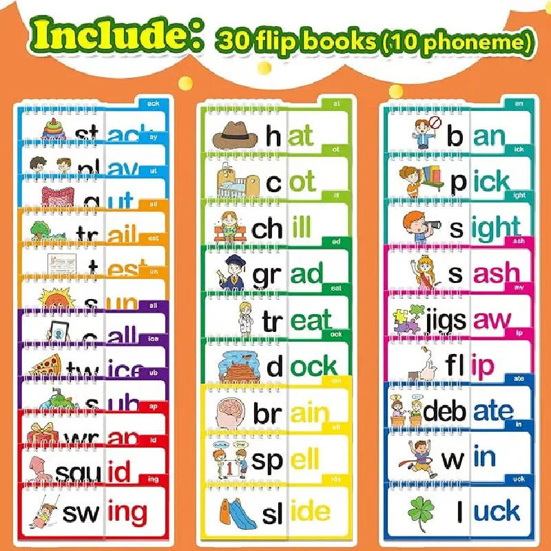 Interactive Reading Flip Book for Vocabulary and Phonics