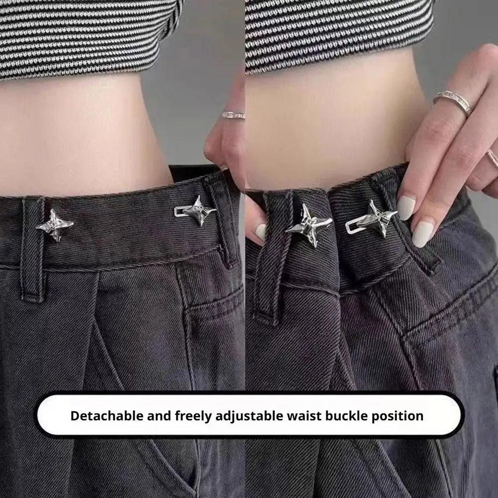 Adjustable Four-Point Star Waist Tightening Buckle