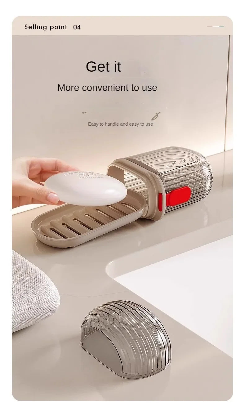 Leakproof Travel Soap Case with Drainage Tray