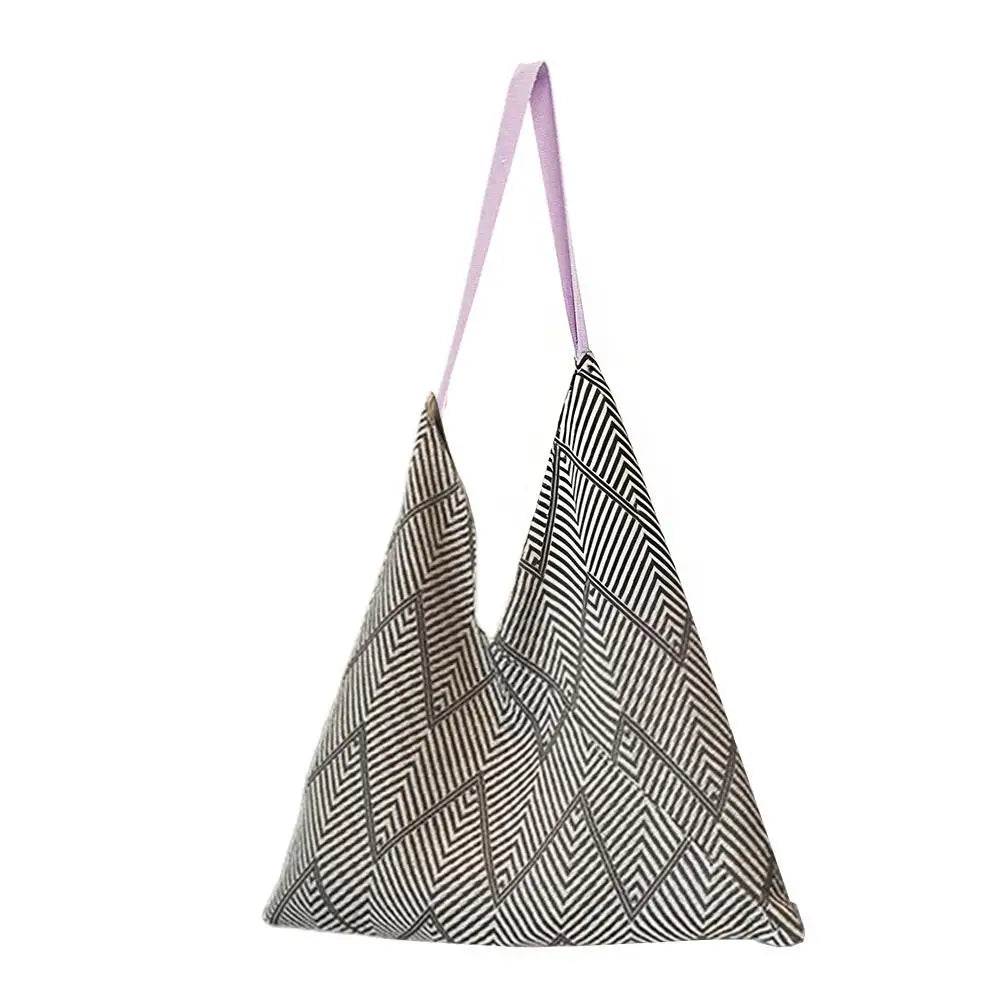 Geometric V-Shape Tote Bag