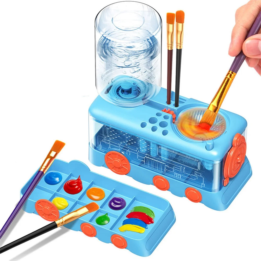 4-in-1 Paint Brush Cleaner and Holder with Palette
