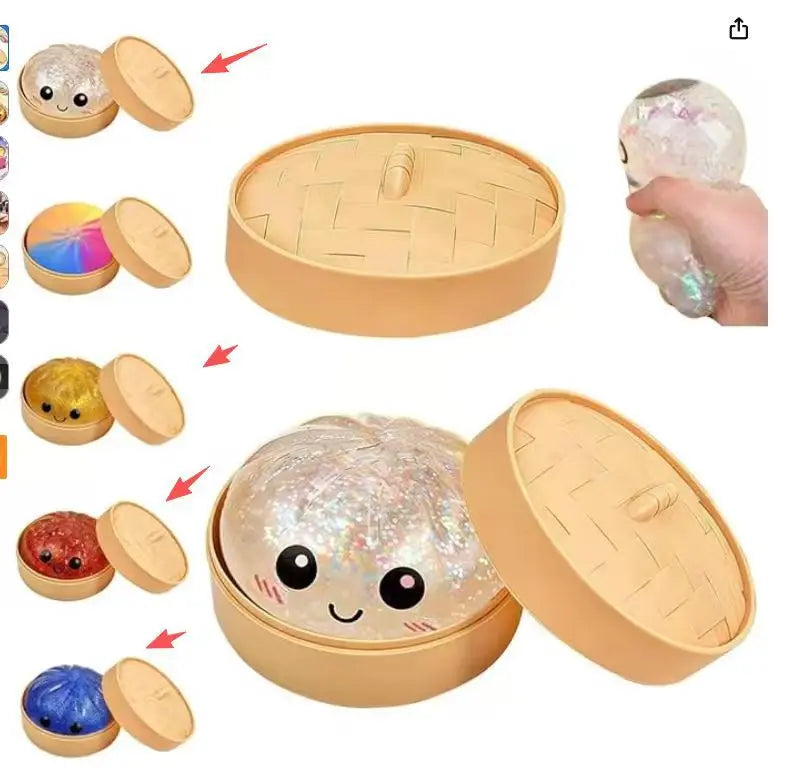 Glitter Dumpling Squishy Stress Relief Toy