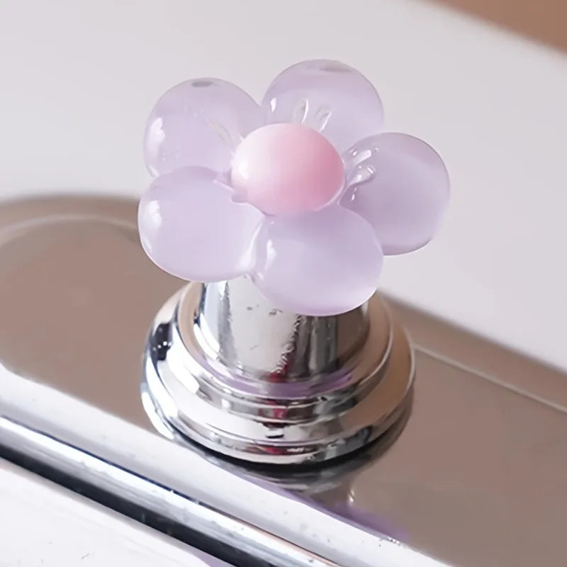 Flower-Shaped Bathroom Flush Button Helper