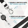 Black Retractable Badge Reel with Card Holder