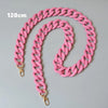 Matte Candy Pink Resin Handbag Chain – Detachable Shoulder Strap