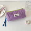 Checkered Pencil Case – Large Capacity Storage Bag for School & Office