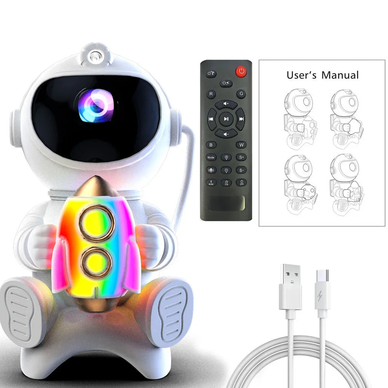 Astronaut LED Star Projector Night Light with Bluetooth Speaker