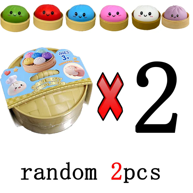 Juguete Antiestrés Squishy de Dumpling con Purpurina