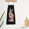 Black apron featuring a graphic of a hand applying nail polish with the text Best Nails